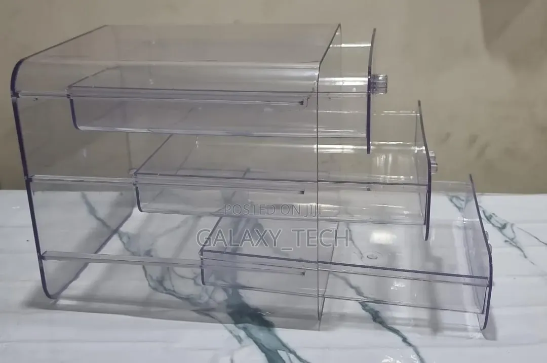 JN-125 Acrylic Cosmetics Storage Drawers 3 Layers