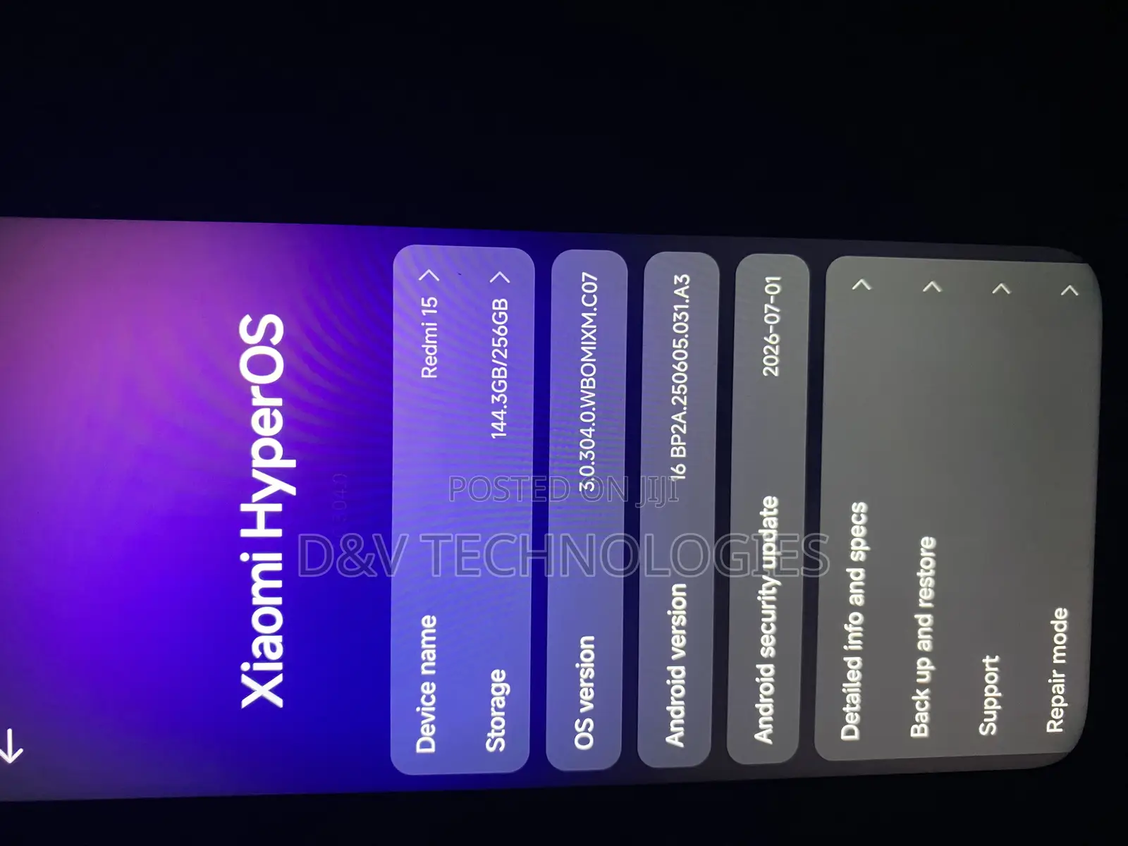 New Xiaomi Redmi 15 256 GB Purple