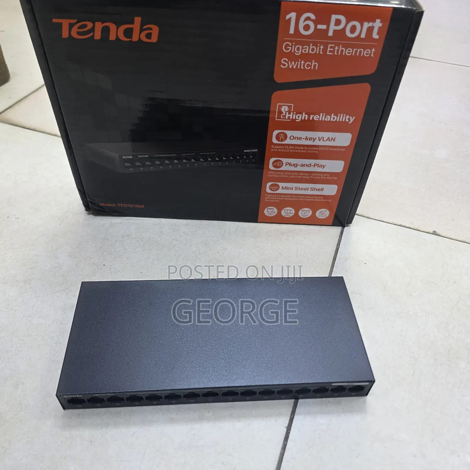 Tenda 16 Port 1000Mbps Gigabit Network Switch TEG1016M