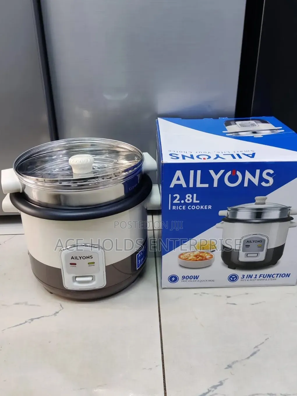 AiLyons 2.8L Rice Cooker – 900W | 3-in-1 Function