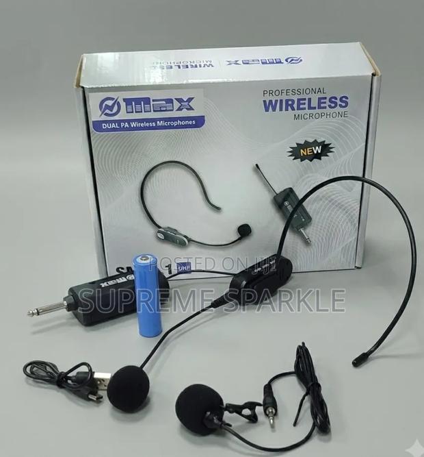 Rechargeable Battery Wireless Microphone (SM-1 UHF Dual PA System). - main view