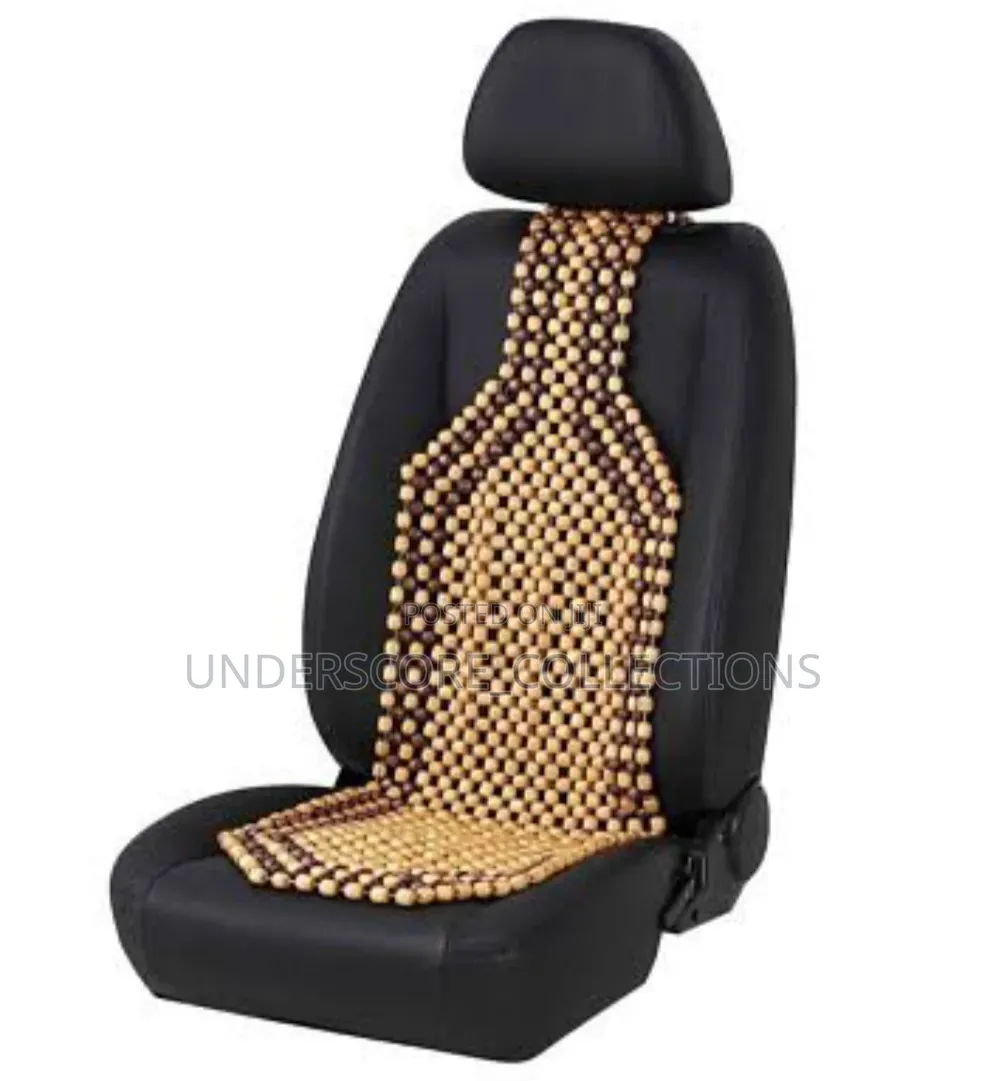 Generic Brown Wooden Beaded Seat Cover