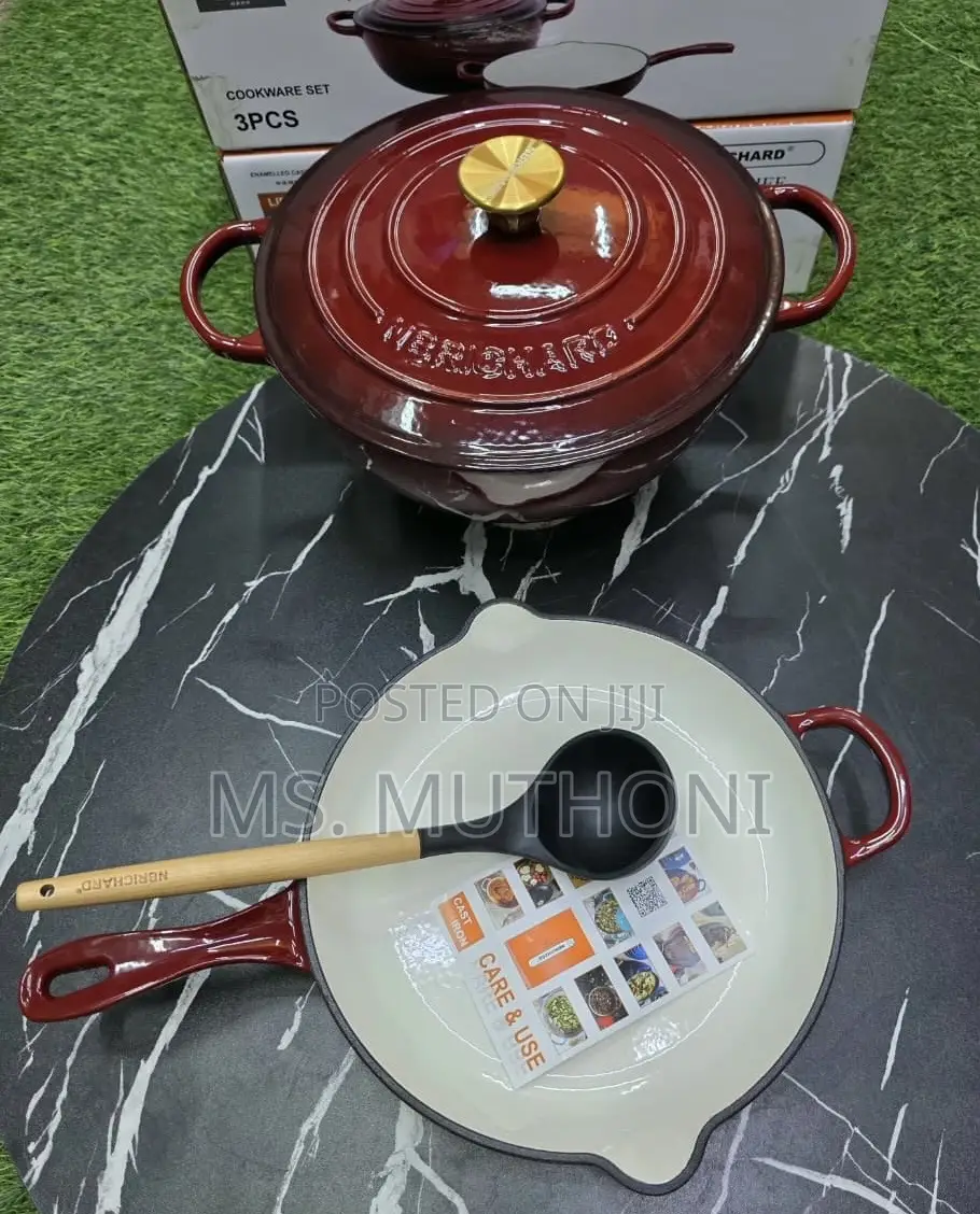 Heavy ,Premium Quality PCS Set Enamel Cast Iron Cooking Pots*