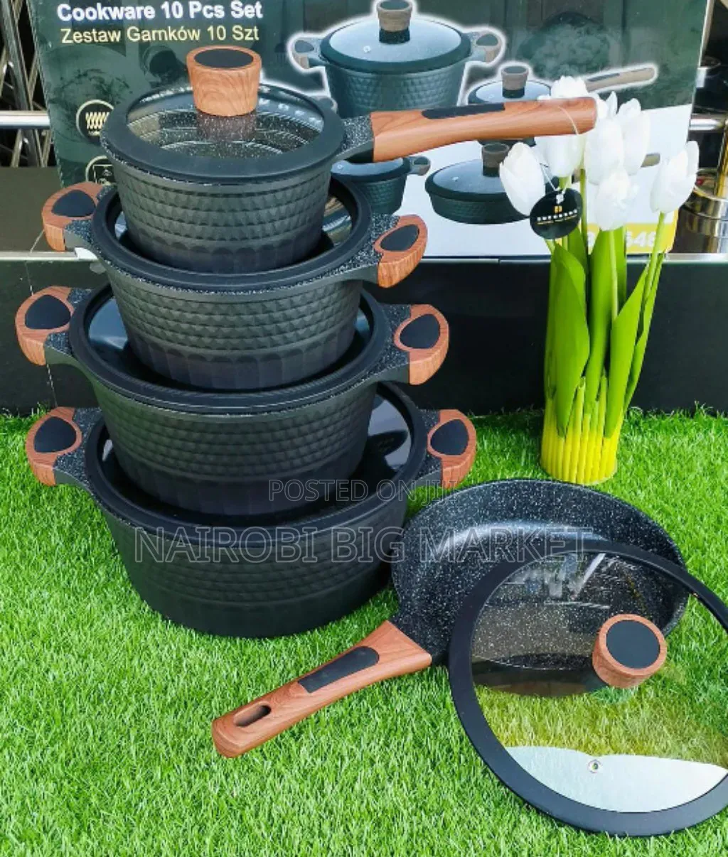 Edenberg Nonstick Cooking Pots 10 PCS Sets Code :5648