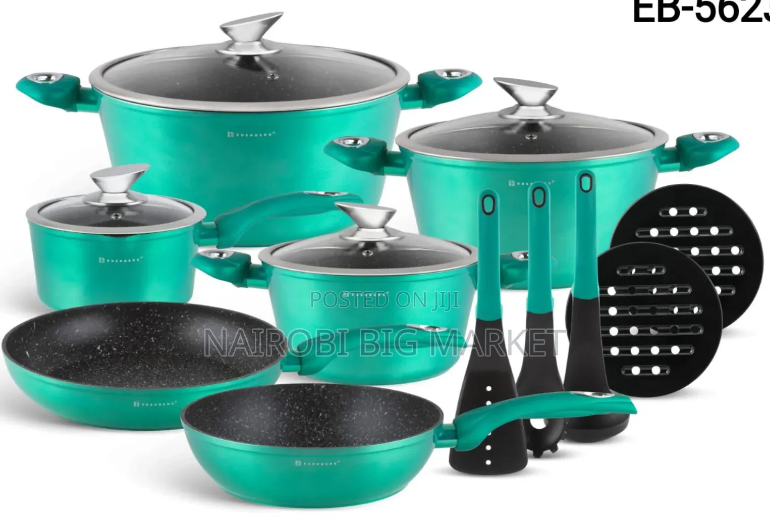 Edenberg 15 PCS Cookware Sets