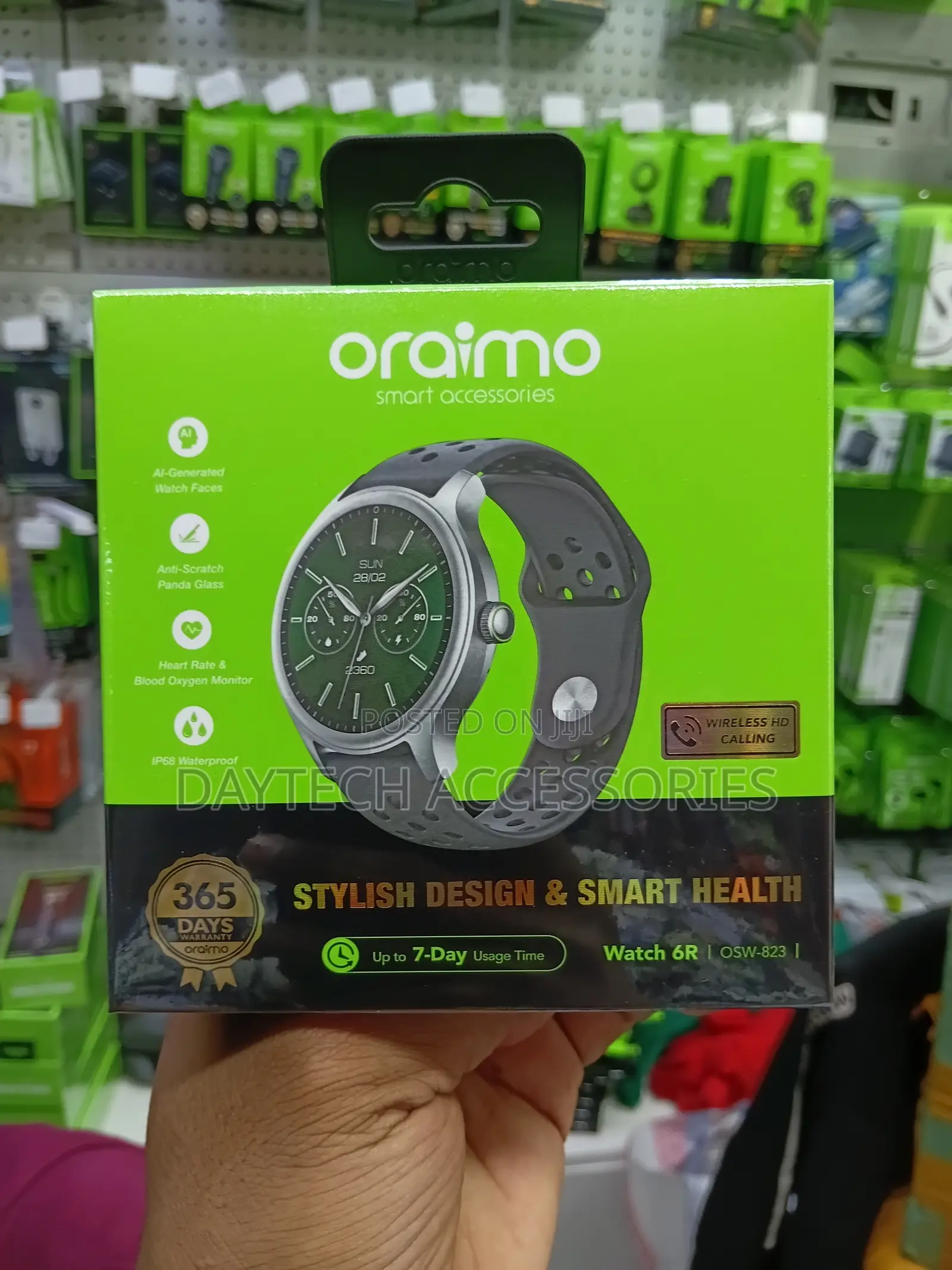 This Is an Oraimo Watch 6R (Model OSW-823) Round 1.39-Inch TFT Display