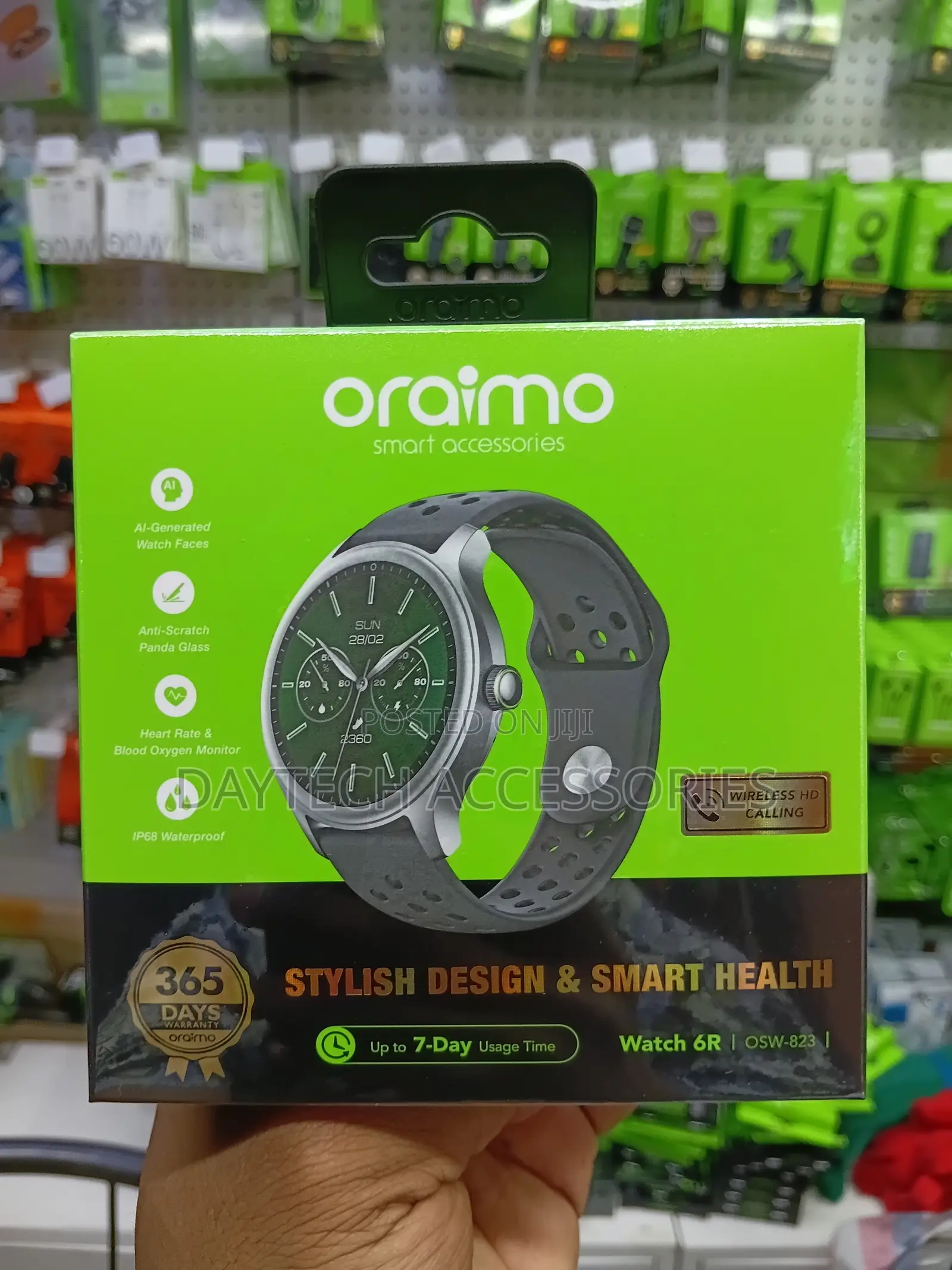This Is an Oraimo Watch 6R (Model OSW-823) Round 1.39-Inch TFT Display