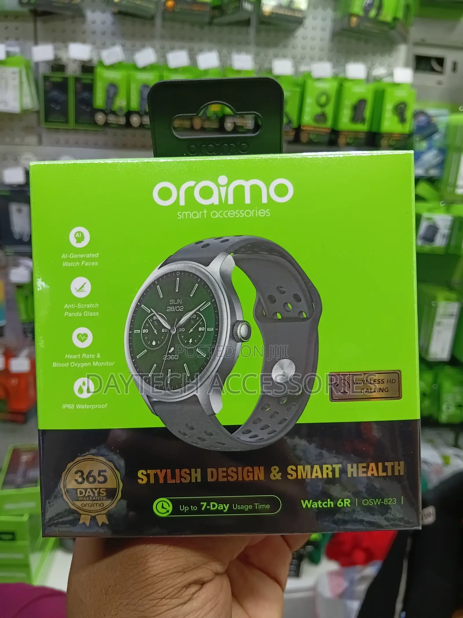 This Is an Oraimo Watch 6R (Model OSW-823) Round 1.39-Inch TFT Display