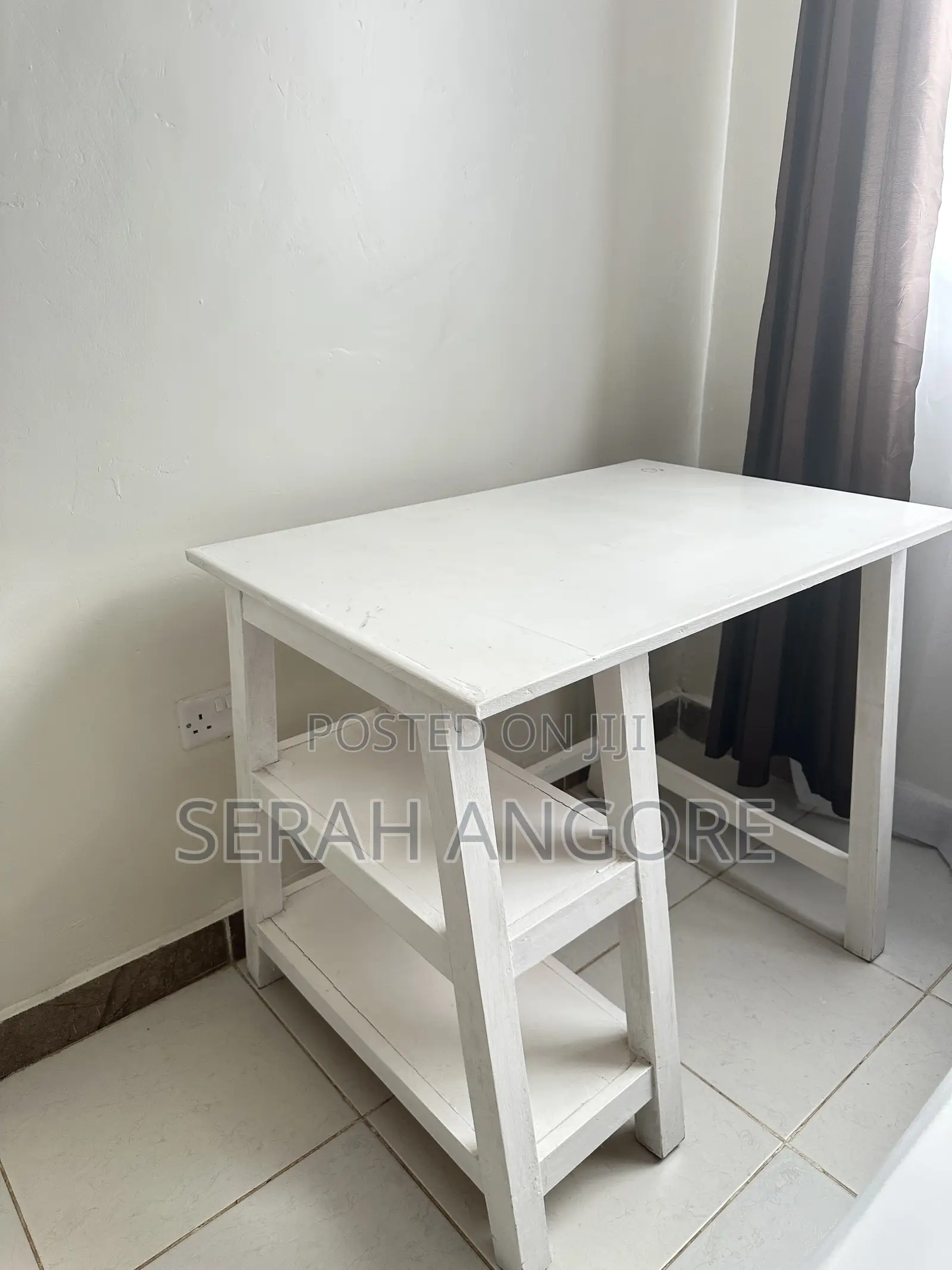 A Nice Very Durable White Study Table for Sale