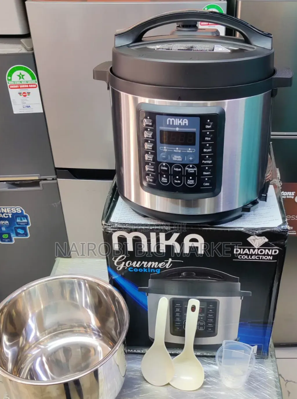*Mika 6Litres Electric Pressure Cooker WITH STAINLESS STEEL