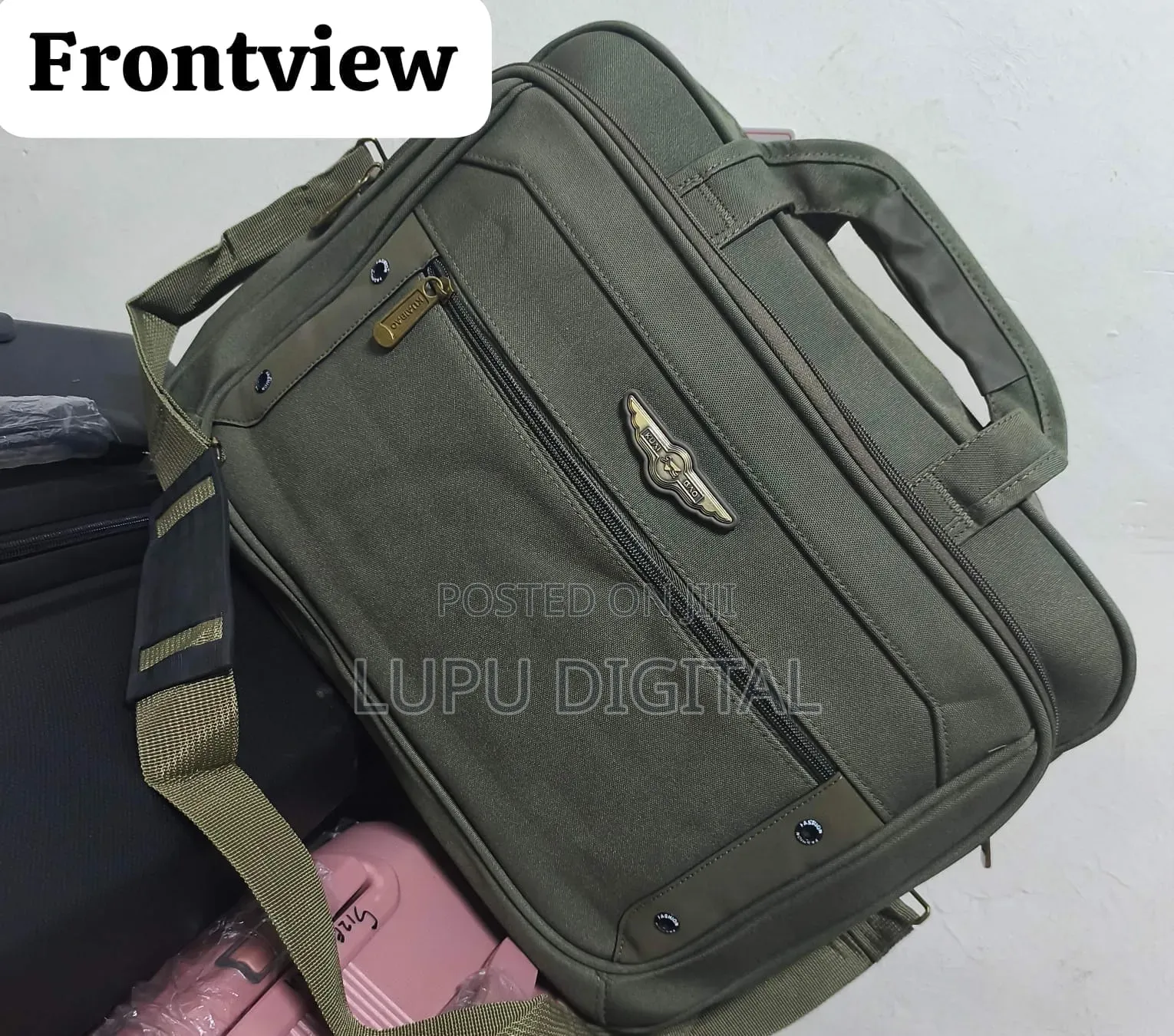 *Multi-Pocket Briefcase Canvas Travel Duffel Bag