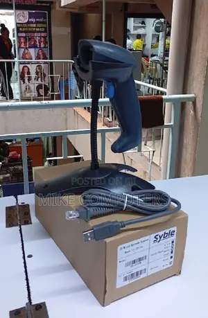 Syble Laser Barcode Reader - Xb-2055 With Stand