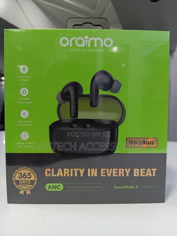 Oraimo SpaceBuds Z (OTW-625) ANC True Wireless Earphones - Black