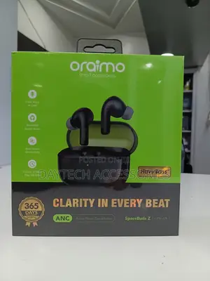 Oraimo SpaceBuds Z (OTW-625) ANC True Wireless Earphones - Black