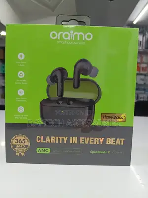 Oraimo SpaceBuds Z (OTW-625) ANC True Wireless Earphones - Black