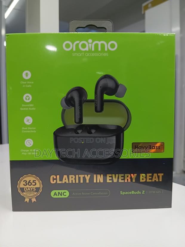 Oraimo Black SpaceBuds Z Wireless Earbuds With Bluetooth 5.4 - thumbnail 3