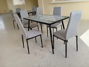 Gray Glass Dining Table