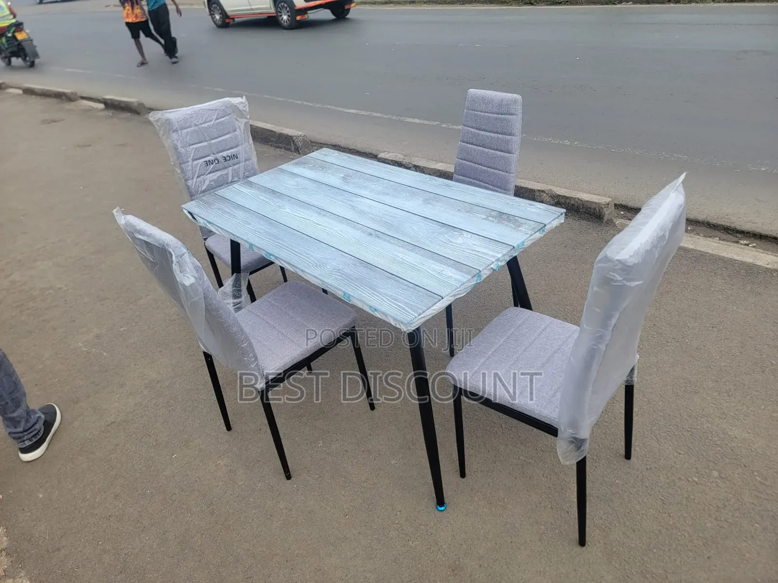 Gray Glass Dining Table