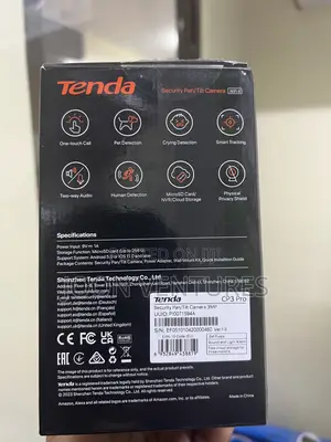 Tenda CP3 Pro Span/Tilt Smart Wi-Fi CCTV Camera With 360 Rotation