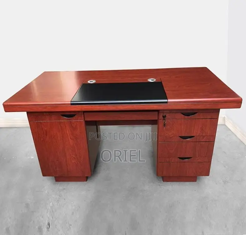 Office Desk : 1400MM Mahogany Staff Work Desk