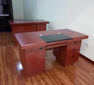 Office Desk : 1400MM Mahogany Staff Work Desk