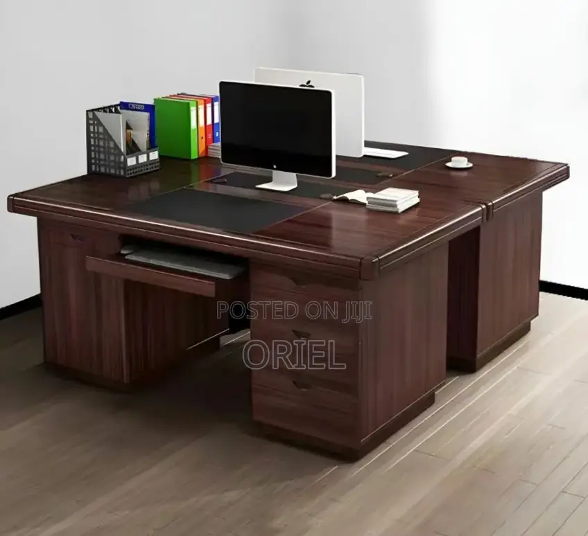 Office Desk : 1400MM Mahogany Staff Work Desk
