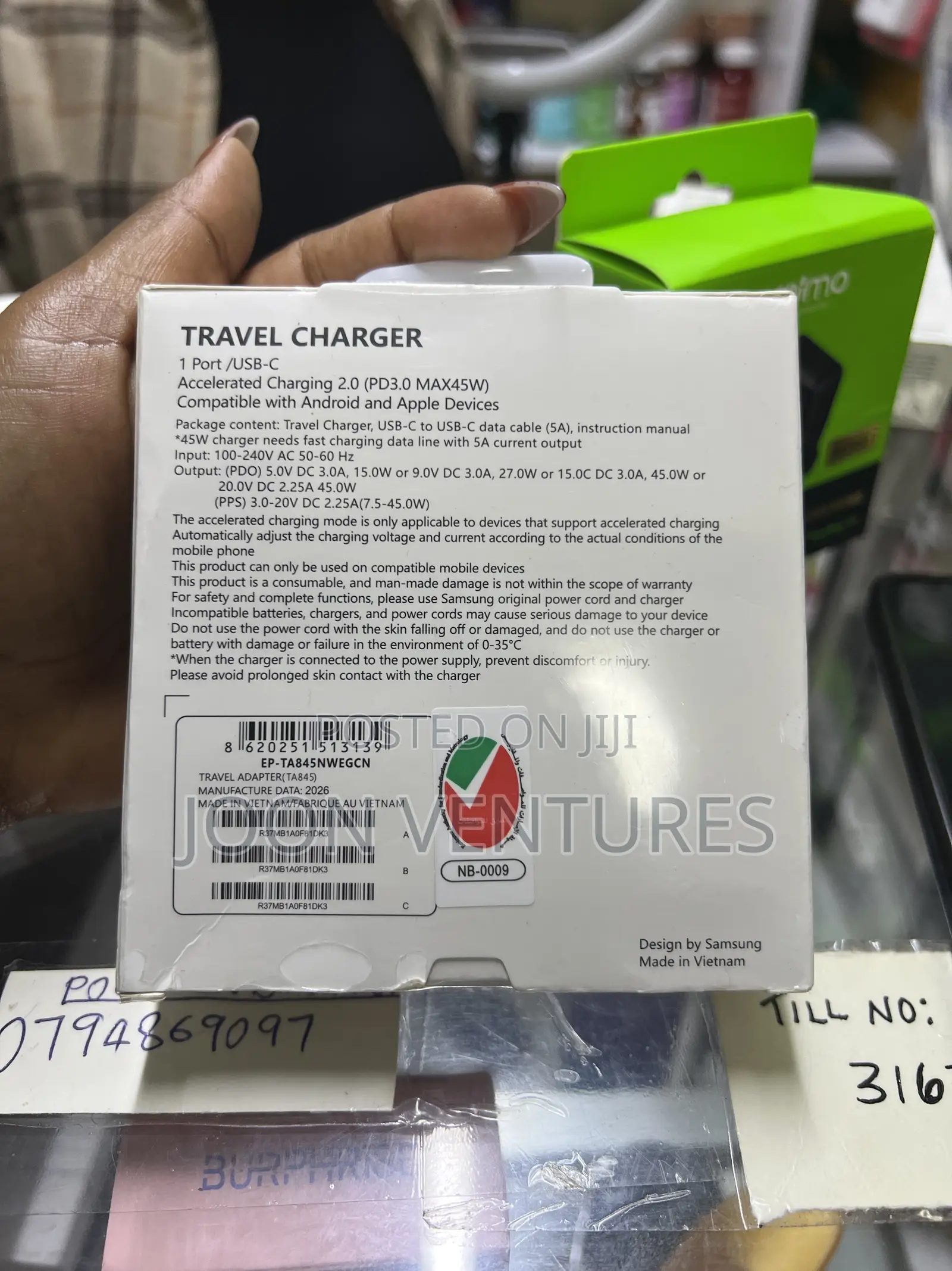 Samsung 45w PD Charging Adapter With C-toC Cable