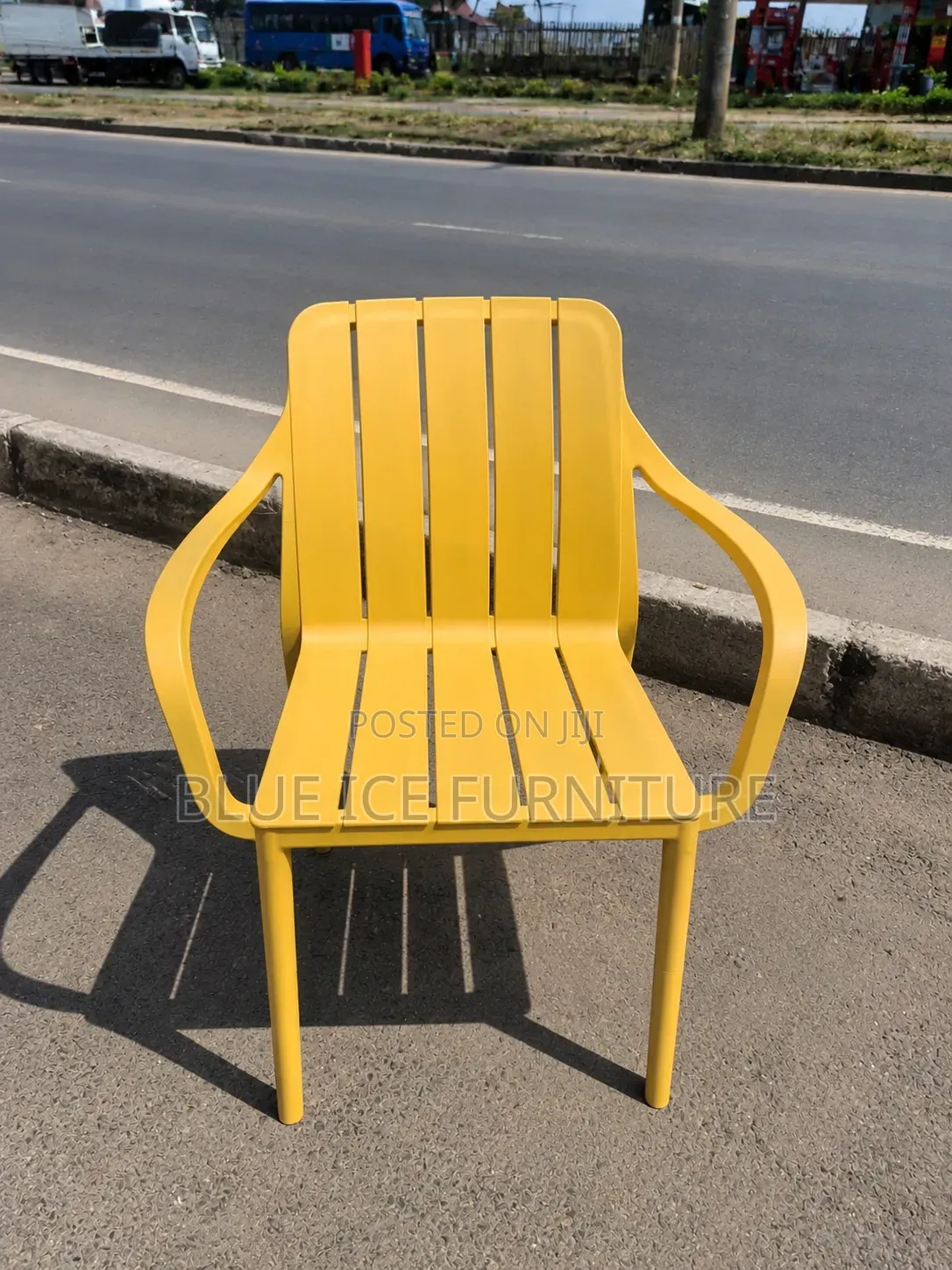 Dining Chairs;Modern Yellow Outdoor Chair With Armrests Durable Patio