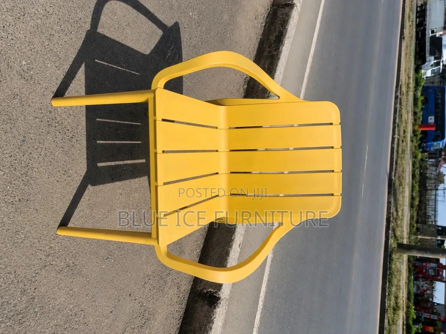 Dining Chairs;Modern Yellow Outdoor Chair With Armrests Durable Patio