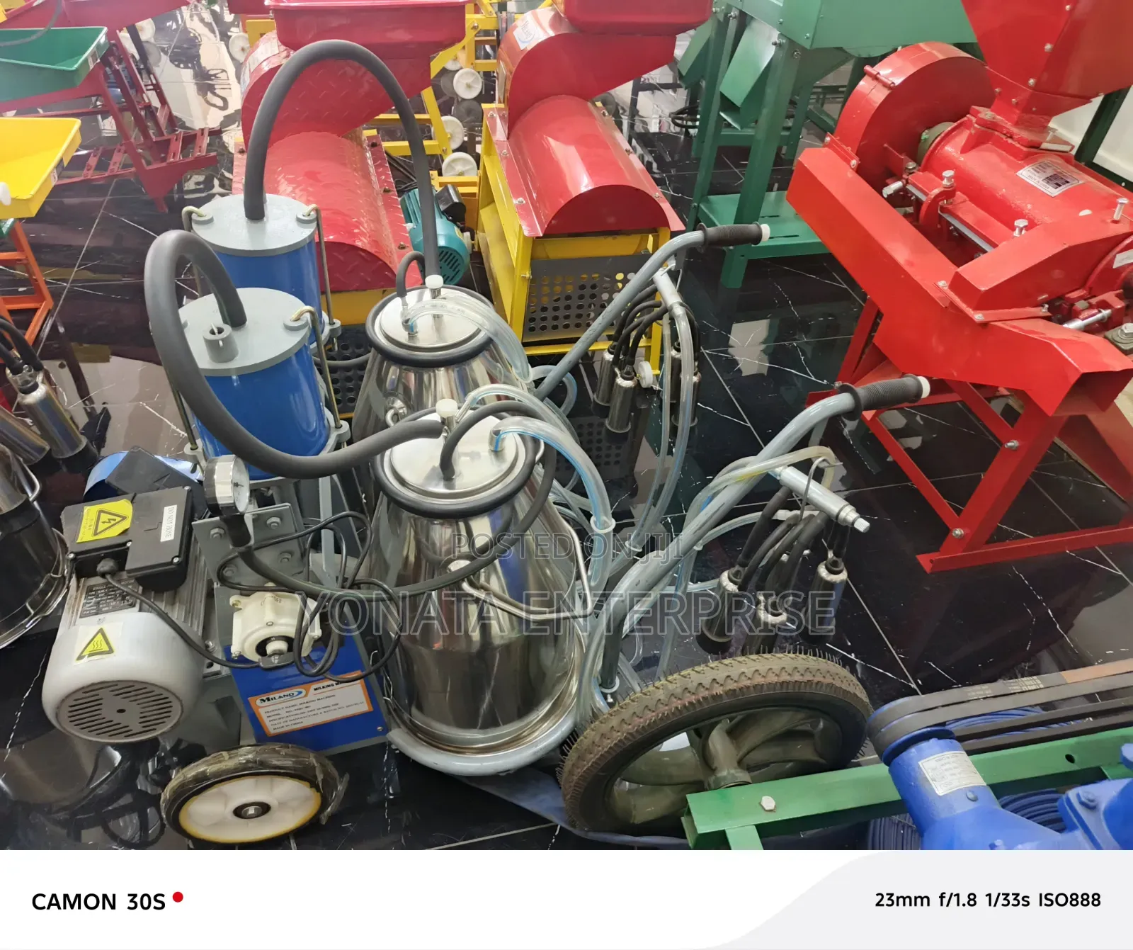 Mobile Double Bucket Milking Machine (Stainless Steel)