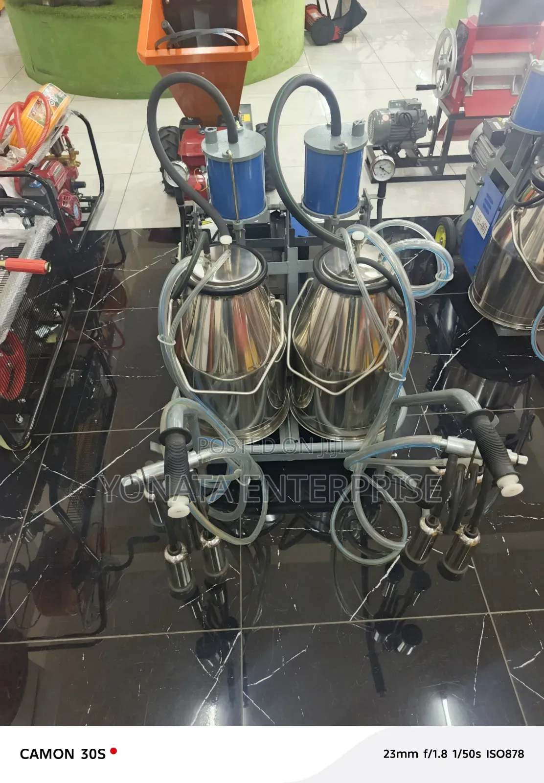 Mobile Double Bucket Milking Machine (Stainless Steel)