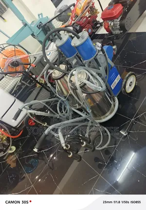 Mobile Double Bucket Milking Machine (Stainless Steel)