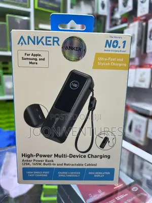 Anker Zolo 165w Portable Power Bank With Type C Retractable Cable