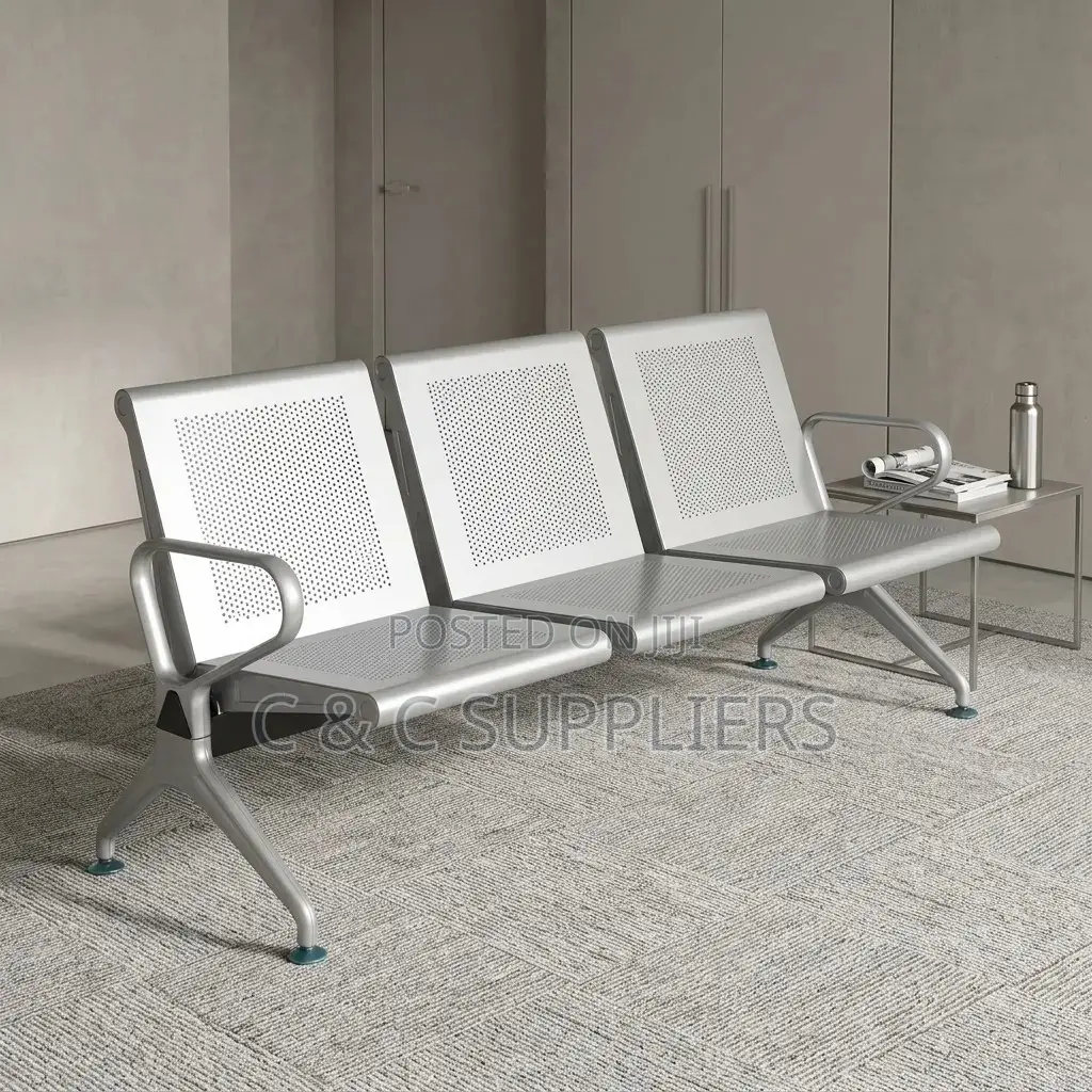 3-Seater Non Padded Bench With Armrest