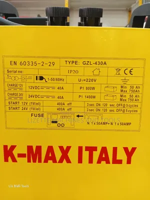 K-Max Italy GZL-430A Battery Charger 430ah