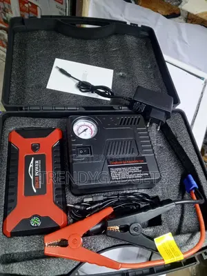 2-in-1 Car Jump Starter With Air Compressor Power Bank