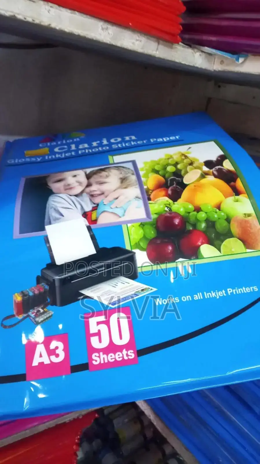 A3 Sticker Paper - Clarion Glossy Inkjet Photo Sticker Paper.