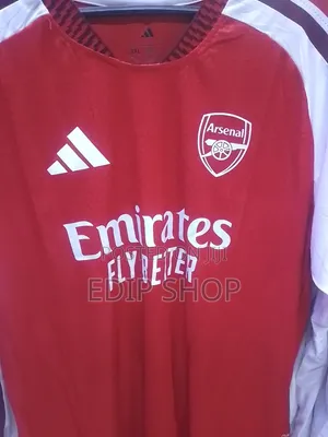 Long Sleeved Arsenal Home Kit Jersey.