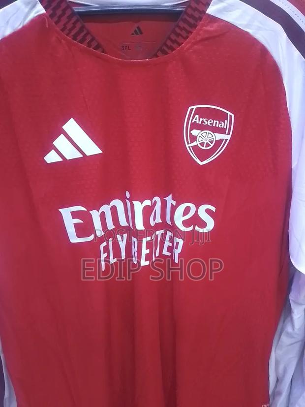 Long Sleeved Arsenal Home Kit Jersey.