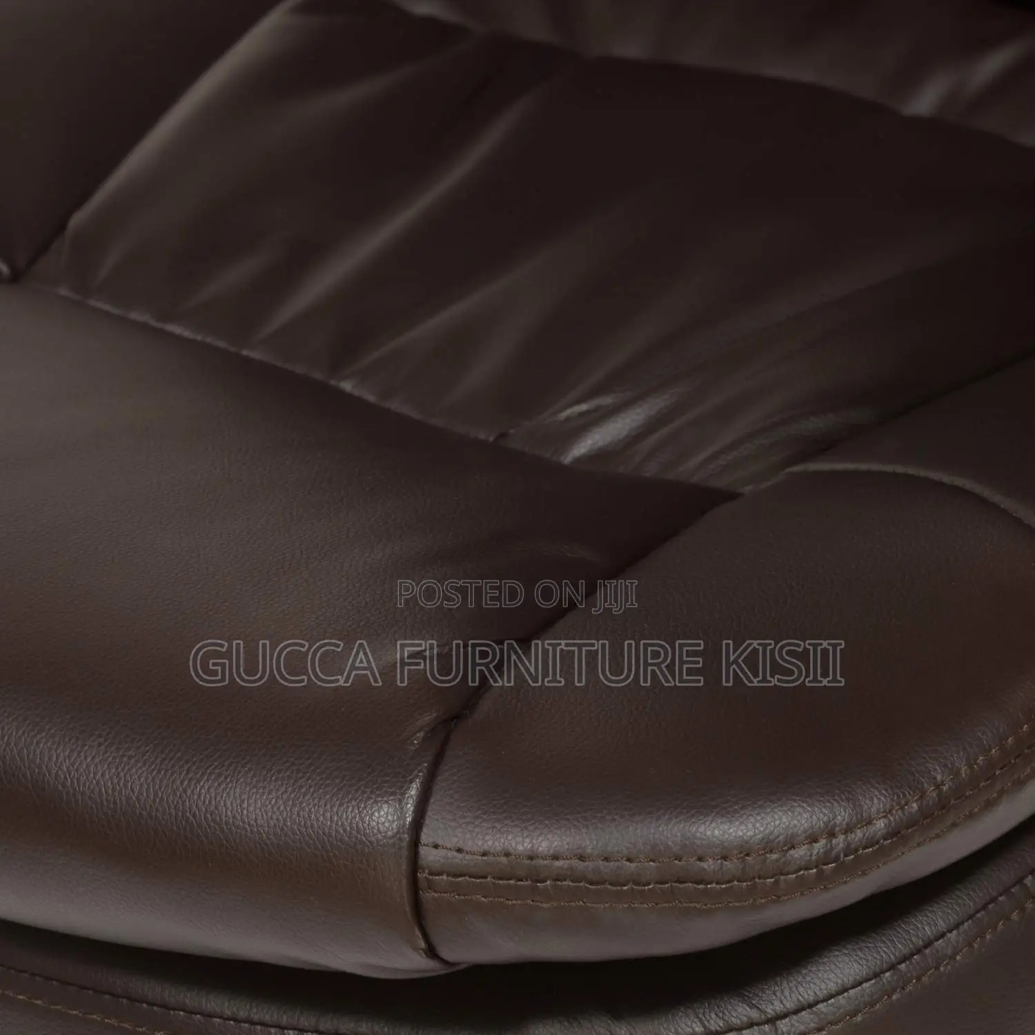 Office Chair; Brown Leather Office Chair
