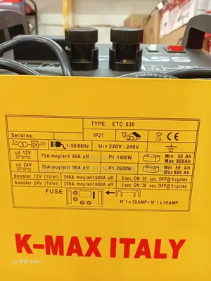 K-Max Italy 630ah Mobile Battery Charger