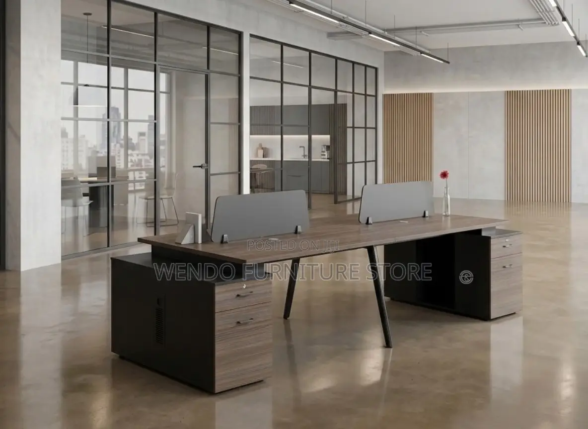 Office Workstation; Four Users MDF Wood Office Desk Station