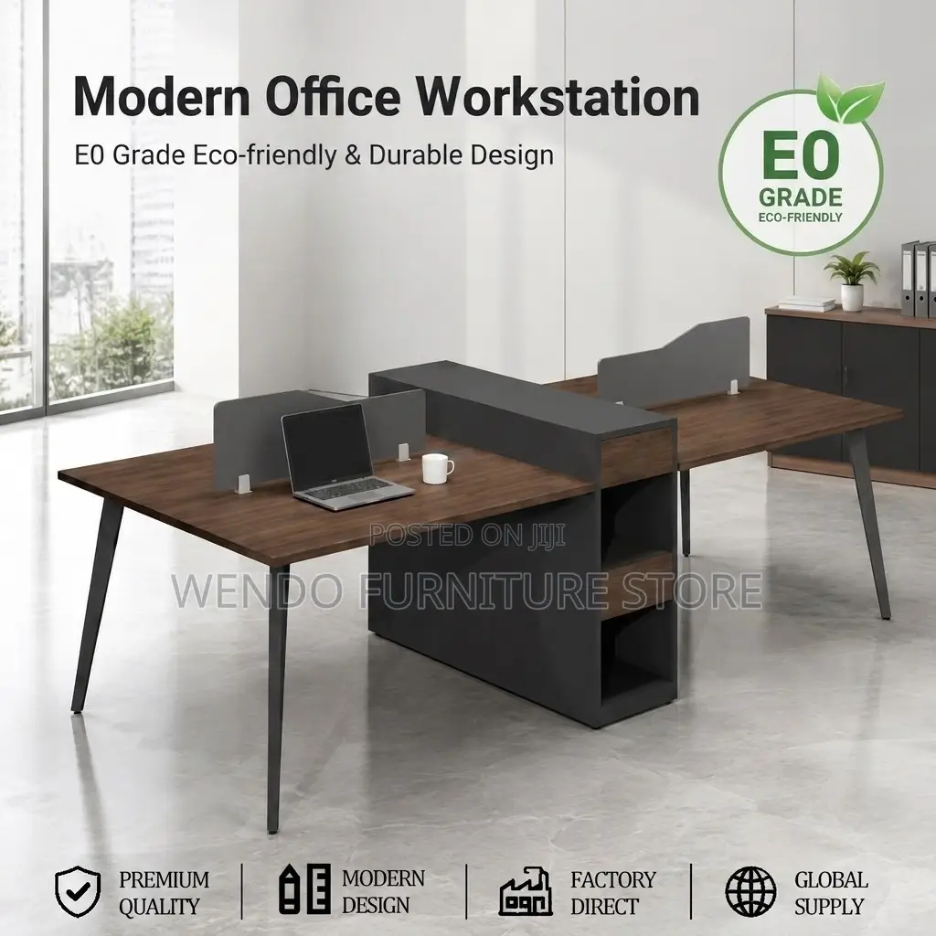 Office Workstation; Four Users MDF Wood Office Desk Station