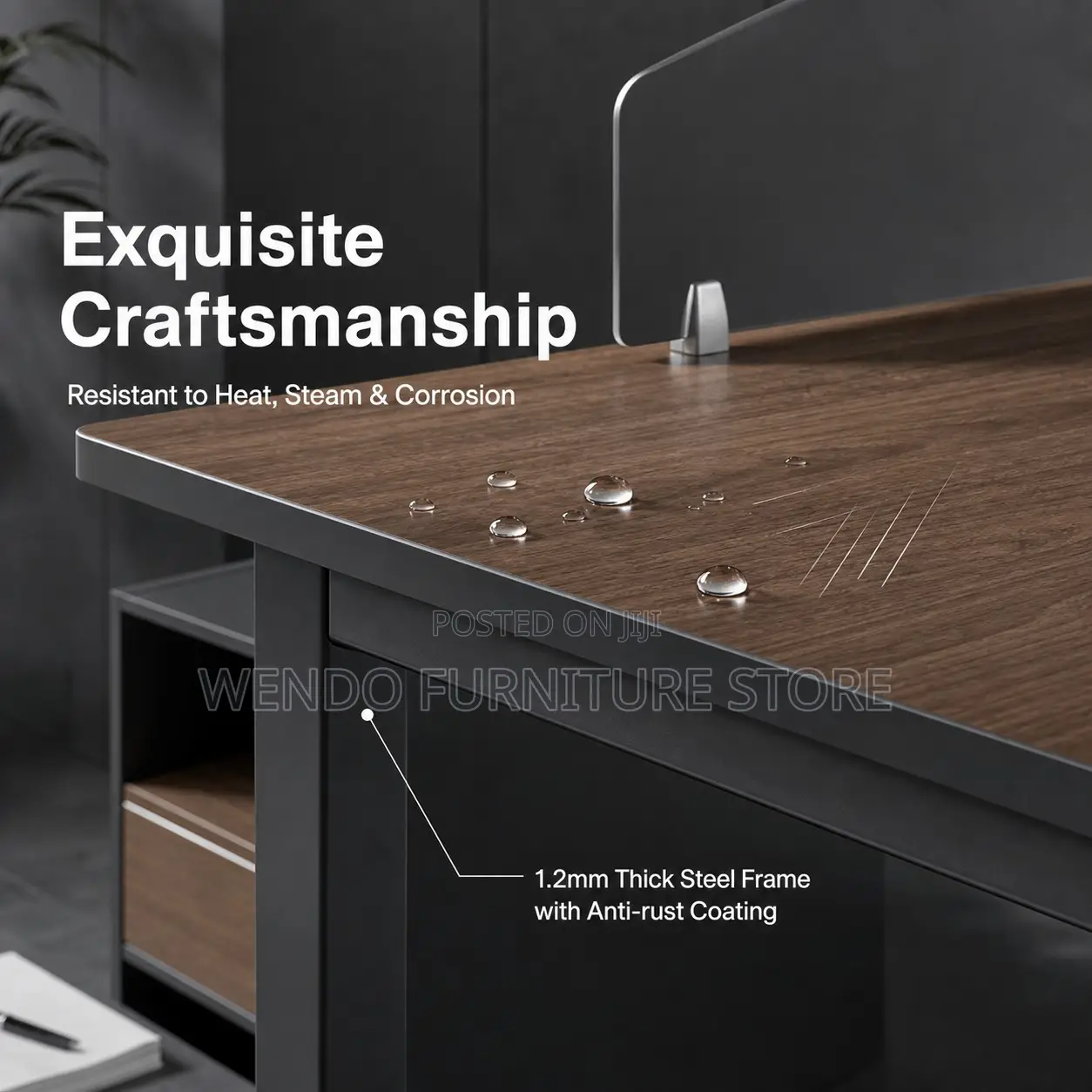 Office Workstation; Four Users MDF Wood Office Desk Station