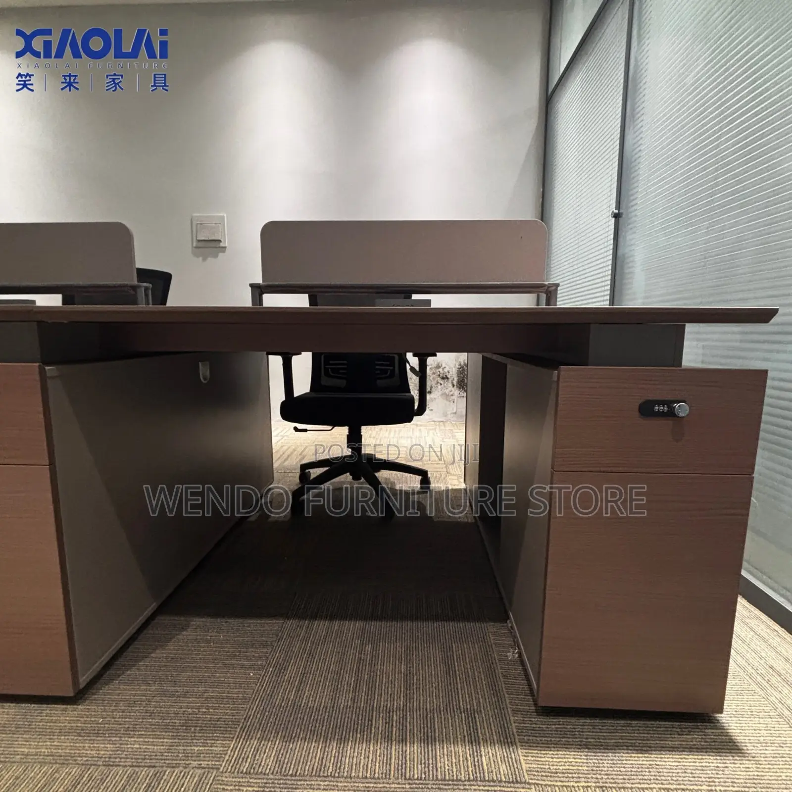 Office Workstation; Four Users MDF Wood Office Desk Station