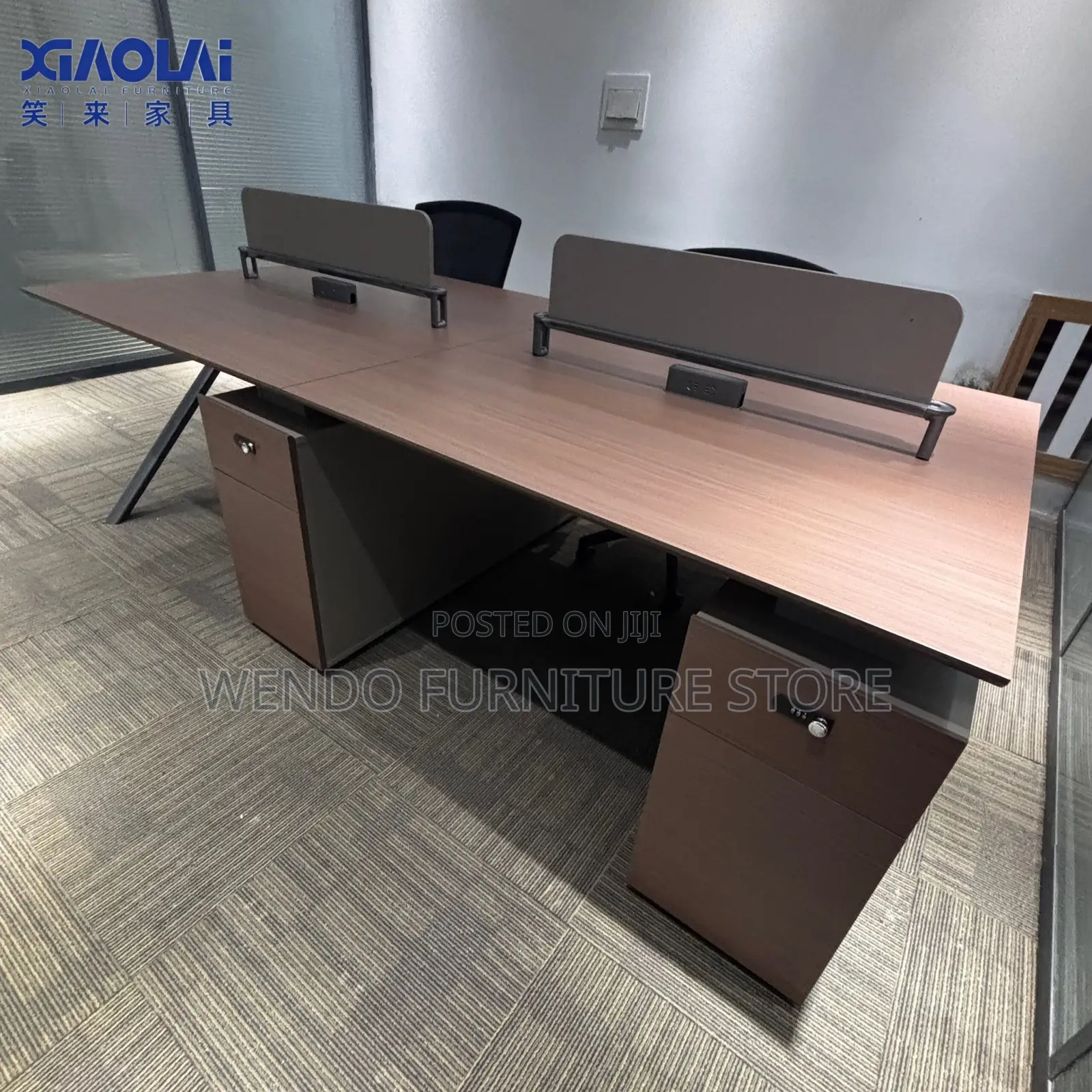 Office Workstation; Four Users MDF Wood Office Desk Station