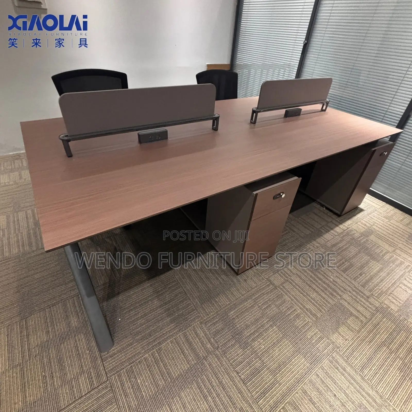 Office Workstation; Four Users MDF Wood Office Desk Station