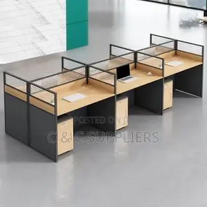 6-Seater Brown Workstation