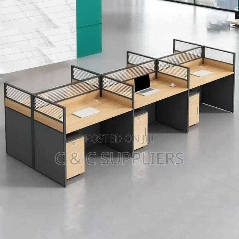 6-Seater Brown Workstation