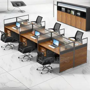6-Seater Brown Workstation
